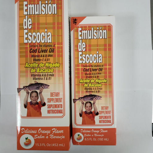 Emulsion de Escocia Cod Liver Oil - Scott's Emulsion Orange Flavor